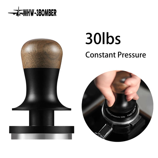MHW-3BOMBER 30lb Constant Pressure Coffee Tamper 51mm 53mm 58mm Espresso Tampers with Calibrated Spring Loaded Barista Tool